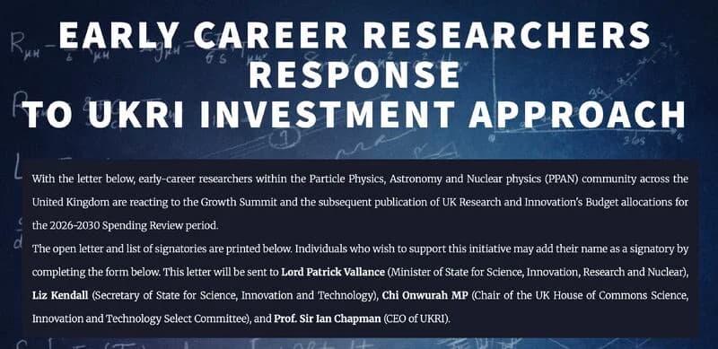 UK physics funding cuts 2026: Risks and responses