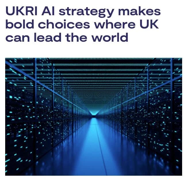 UKRI AI strategy 2026 funding heats UK tech race